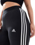 adidas Sportswear Plus Essential leggings with three stripes in black