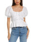 Ulla Johnson Smocked Linen Top Women's