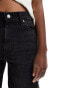 Levi's high waist ribcage bermuda denim shorts in washed black