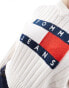 Tommy Jeans flag knit jumper in white