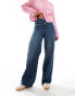 JJXX Tokyo high waisted wide leg jeans in mid blue wash