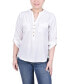 Women's Long Tab-Sleeve Blouse with Pockets