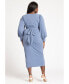 Plus Size Cross Front Midi Dress