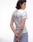 Topshop foil tee in silver