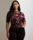 Plus Size Floral Boat-Neck Tee