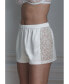 Women's The Lace Panel Shorts - Recycled Satin