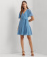 Women's Crinkle Georgette Surplice Dress