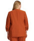 Plus Size Infinite Stretch Open Front 3/4-Sleeve Blazer