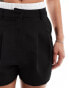 Miss Selfridge tailored boxer waistband short in black