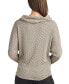 Juniors' Honeycomb Tie-Hem Dolman-Sleeve Cowlneck Sweater