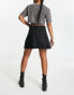 Only pleat detail mini skirt in black