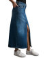 Women's High-Rise Denim Maxi Skirt