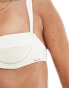 Free Society underwire bikini top in off white crinkle