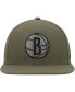 Men's Olive Brooklyn Nets Ballpark Camo Captain Snapback Hat