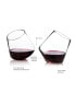 Rolling Crystal Wine Glasses, Set of 2, 12 Oz