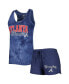 Женская пижама Concepts Sport Womens Navy Atlanta Braves Billboard Racerback Tank and Shorts Sleep Set