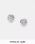 Kingsley Ryan 4mm bezel set round gem stud earrings in sterling silver