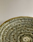 Earthenware side plate with spiral design