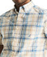 Men's Classic-Fit Stretch Plaid Button-Down Shirt