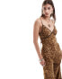 Reclaimed Vintage cami jumpsuit in animal print