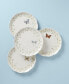 Butterfly Meadow Floral 4 Piece Dinner Plate Set, Service for 4