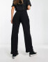 Weekday Lilah linen mix trousers in black