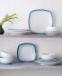 Colorscapes Layers Square Dinner Plate Set of 4, 10.75"