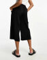 Vero Moda Petite culotte trousers in black