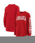 Women's Scarlet Nebraska Huskers Plus Size Two-Hit Canyon Long Sleeve T-shirt