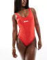 Pieces 'Aloha' scoop back swimsuit in red