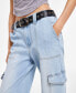 Juniors' Belted Skater Jeans