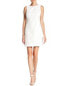 Donna Ricco Women Sleeveless V Back Textured Sheath Dress Ivory 16