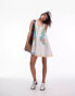 Topshop mini cross stitch embroidered strappy dress in multi