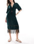 Accessorize maxi beach kaftan in green