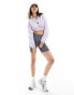 Tommy Jeans cropped draped badge polo in lilac