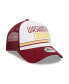 Men's White, Burgundy Washington Commanders Stacked A-Frame Trucker 9FORTY Adjustable Hat