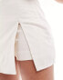 Pimkie linen side split skort in ecru