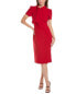 Maggy London Tie-Neck Midi Dress Women's Red 4