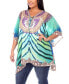 Plus Size Short Caftan with Tie-Up Neckline