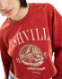 Urban Revivo nashville collegiate cropped sweat in red