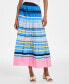 Trendy Plus Size Striped Tiered Maxi Skirt, Created for Macy's