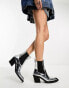 Circus NY Mindy 2 western ankle boots in silver metallic