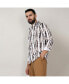 Men's Beige & Black Ombre Strokes Shirt