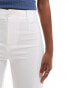 Bershka high waisted tailored trousers in white