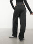 COLLUSION acid wash oversized straight leg jogger in black