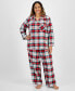 Family Pajamas Plus Size 2-Pc. Cotton Winterton Plaid Family Holiday Pajamas, Created for Macy's