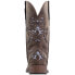 Roper Kennedy Glitter Tooled Inlay Square Toe Cowboy Womens Brown Casual Boots