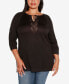 Plus Size Raglan Sleeve Pointelle Sweater