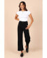 Women's Georgette High Waisted Straight Leg Pants