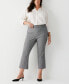 Plus Size Plaid Crop Bootcut Pant with Belt